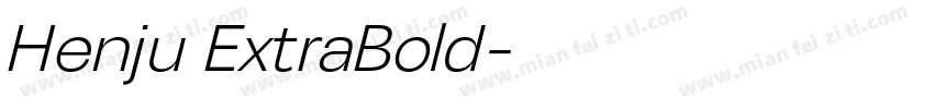 Henju ExtraBold字体转换